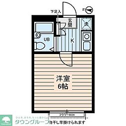 ディアコート町田 1Kの間取図画像