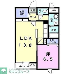 ラニー・ヒル・ヴィレッジ 1LDKの間取図画像