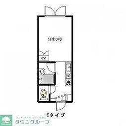 シャトルアイB 1Kの間取図画像