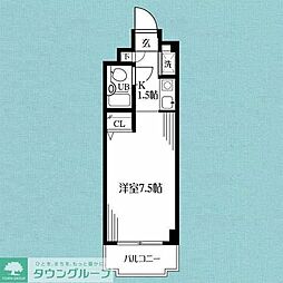 ジョイフル中山二番館 ワンルームの間取図画像