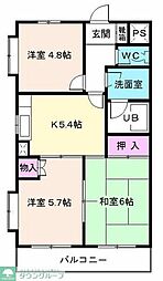 アペックスヒルズ 3Kの間取図画像
