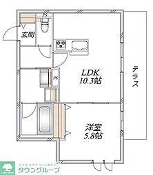 (仮称)新石川1丁目メゾン東棟 1LDKの間取図画像