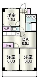 ふじみつるビル 3DKの間取図画像
