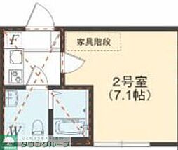 アザーレ・プラネ青葉台 1Kの間取図画像