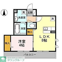 GrandeFare仲町台 1LDKの間取図画像