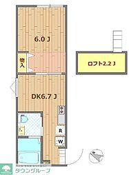 (仮称)宮崎台AP 1DKの間取図画像