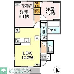 ヘリテージ・S 2LDKの間取図画像