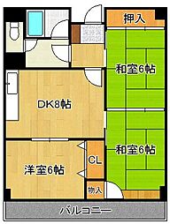 間取図画像 3DK