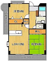 メゾンドプラム嵐山  ｜ 福岡県北九州市小倉南区長行東1丁目（賃貸マンション2LDK・4階・59.00㎡） その2