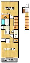 グランデフィA  ｜ 福岡県北九州市小倉南区徳力新町1丁目（賃貸アパート1LDK・2階・41.98㎡） その2