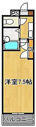 リファレンス北方1 1Kの間取図画像