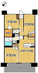 サンパーク企救丘グラッセ 3LDKの間取図画像