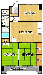 第3泰平ビル 3LDKの間取図画像