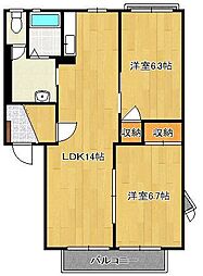 フレグランス常磐B棟 2階/-