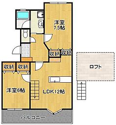 レイ・ブリック東水町 2LDKの間取図画像