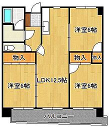 ハーベスト守恒 3LDKの間取図画像