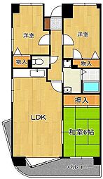 ベル・カーサ守恒 3LDKの間取図画像