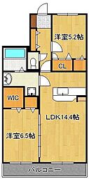 シャインプラス 2LDKの間取図画像