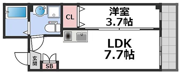 HASEO緑橋 ｜大阪府大阪市東成区中本2丁目(賃貸アパート1LDK・1階・26.51㎡)の写真 その2