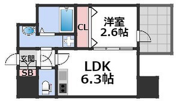 ミラージュパレス難波グランツ ｜大阪府大阪市浪速区桜川4丁目(賃貸マンション1DK・5階・25.48㎡)の写真 その2