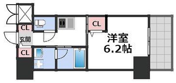 ドゥーエ立売堀 ｜大阪府大阪市西区立売堀1丁目(賃貸マンション1K・3階・23.92㎡)の写真 その2