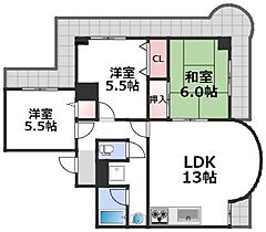 リヴィエール川西  ｜ 大阪府大阪市浪速区日本橋西2丁目1-1（賃貸マンション3LDK・4階・68.68㎡） その2