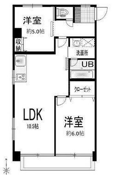 エフワンＫ西馬込 201｜東京都大田区南馬込6丁目(賃貸マンション2LDK・2階・49.80㎡)の写真 その2