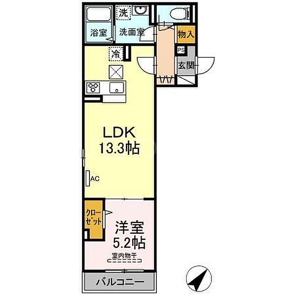 エクセリア南馬込 ｜東京都大田区南馬込4丁目(賃貸アパート1LDK・1階・45.02㎡)の写真 その2