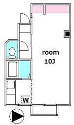 都築ビル ワンルームの間取図画像