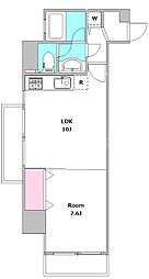 ライフレビュー多摩川 1LDKの間取図画像