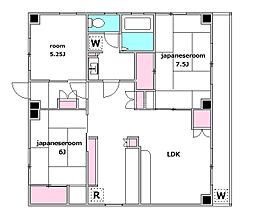 クリスタルパレス池上 3LDKの間取図画像