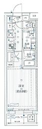 BCITYAPARTMENT東京SOUTH 1Kの間取図画像