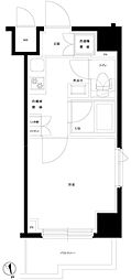 ルーブル仲六郷壱番館 1Kの間取図画像