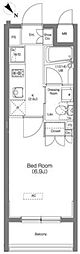プラウドフラット蒲田 1Kの間取図画像