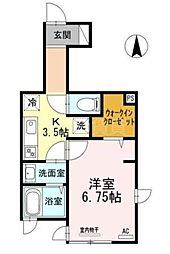 ルーチェ大森 1Kの間取図画像