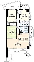 ダイアパレス川崎グリーンポート 3LDKの間取図画像