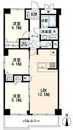 クレール川崎大師 3LDKの間取図画像