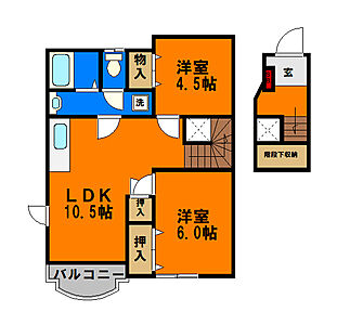 間取り：広々1ＬＤＫ☆収納豊富で荷物が多い方でも安心♪