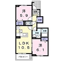 佐賀県唐津市浜玉町浜崎（賃貸アパート2LDK・1階・53.95㎡） その2