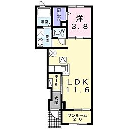 かがみCVO春 1LDKの間取図画像