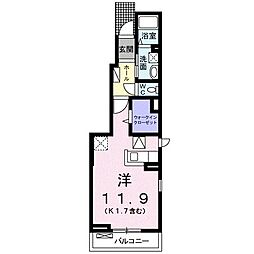 マーベラス1 ワンルームの間取図画像