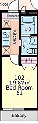 Belleforet菊名2 1Kの間取図画像