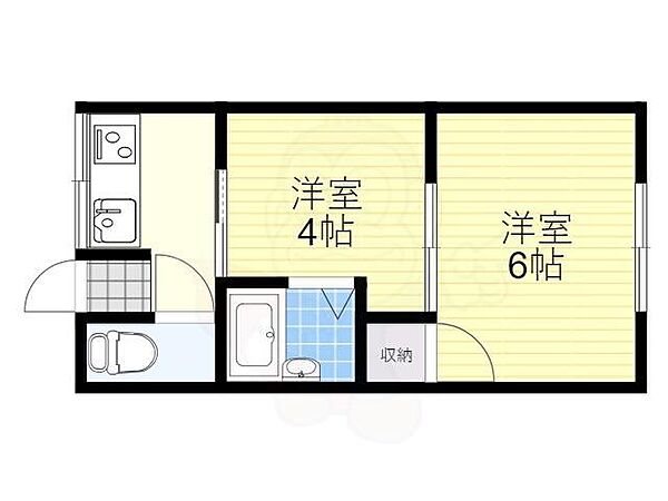 大阪府吹田市江坂町３丁目(賃貸アパート2K・2階・26.49㎡)の写真 その2