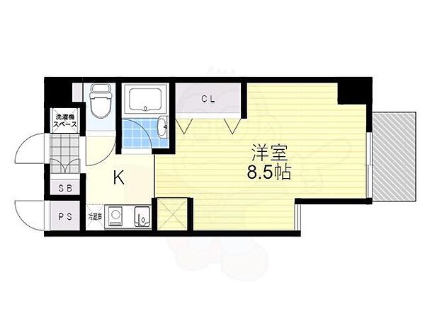 大阪府吹田市朝日町(賃貸マンション1K・5階・23.55㎡)の写真 その2