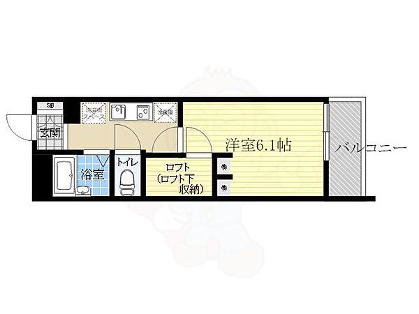 サルース ｜大阪府茨木市豊川２丁目(賃貸アパート1K・3階・20.81㎡)の写真 その2