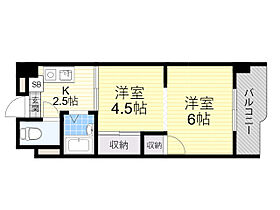 カルム東豊中  ｜ 大阪府豊中市東豊中町５丁目3番2号（賃貸マンション2K・5階・30.00㎡） その2