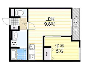 大阪府吹田市藤が丘町（賃貸アパート1LDK・1階・33.75㎡） その2