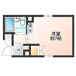 AURELIA ワンルームの間取図画像