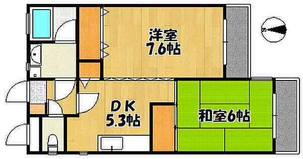 兵庫県神戸市西区南別府1丁目(賃貸マンション2DK・3階・50.92㎡)の写真 その2