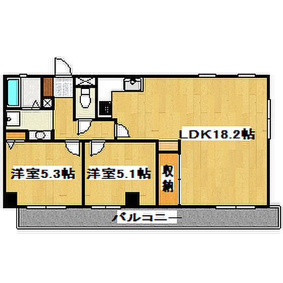 兵庫県明石市魚住町清水(賃貸マンション2LDK・1階・59.61㎡)の写真 その2